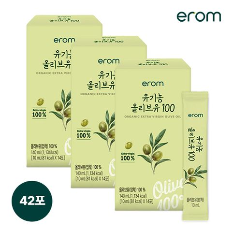 이롬 이롬 유기농 올리브유 100 3박스(42포)