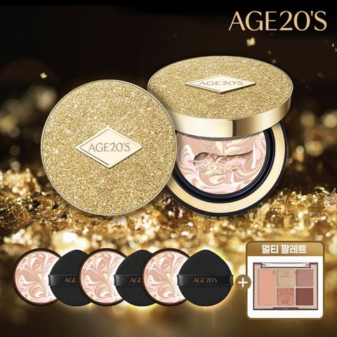 에이지투웨니스 +[믿쓰진]AGE20S 25FW 역대급 최신상! 앰플 팩트 럭스 골드 패키지(본품*2+리필*3+멀티 팔레트*1)