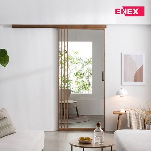 에넥스 [EHI] 우드루바 간살 원슬라이딩 중문 (투명형,1,000-1,200mm)