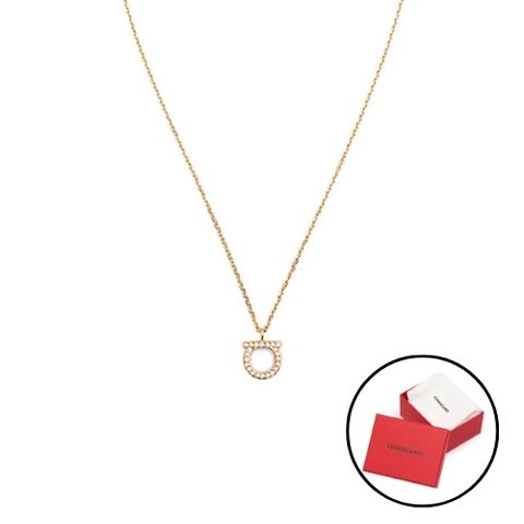 페라가모 간치니 크리스탈 목걸이