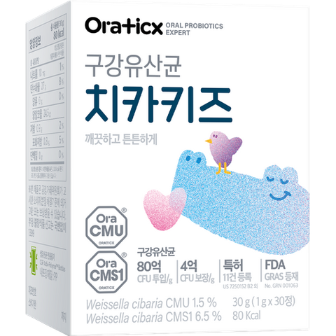 오라틱스 구강유산균 치카키즈 1개월분