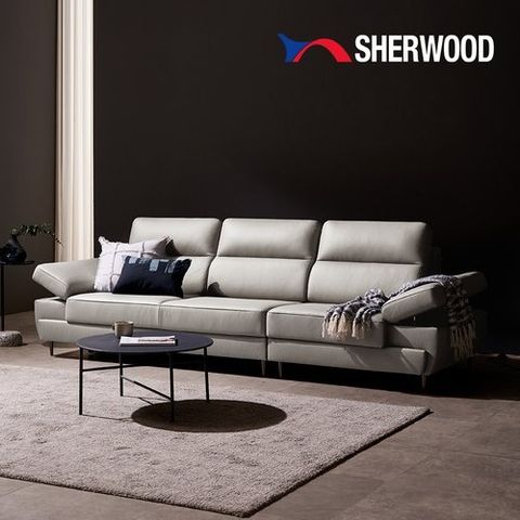 쉐우드가구 그란데 4인용 이태리 천연소가죽 팔걸이 틸팅 기능성 소파