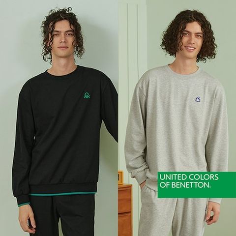 베네통 (단품)[BENETTON] 베네통 프리미엄 피치 코튼 남성 맨투맨(1종)