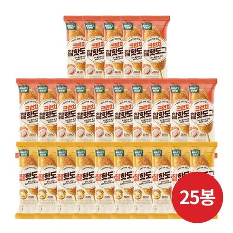 [신세계푸드]*[올바르고반듯한] 찰핫도그 10봉+크런치찰핫도그 15봉, 총 25봉