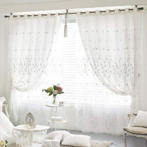 지나송 (온)브레나 웨딩스타일 암막 이중커튼 특대형(530x230cm)