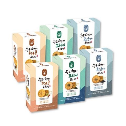 신화당 우리현미전병 6박스 (땅콩2+파래2+흑임자2)
