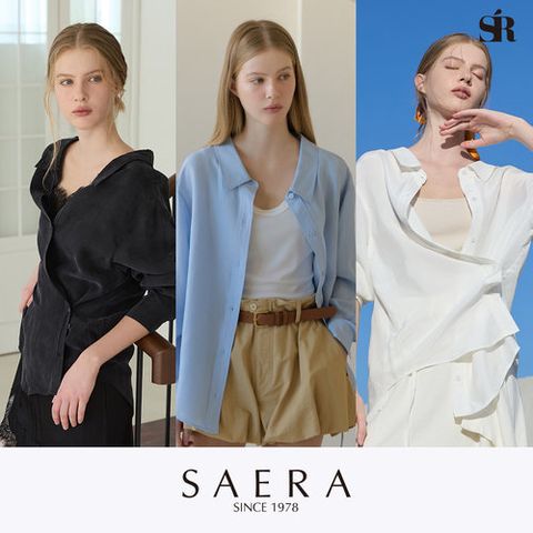 세라 SAERA 드레이프 셔츠블라우스