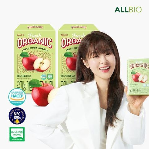 올바이오 유기농 애플사이다비니거 애사비 스틱 2박스 x 15포 (30포)