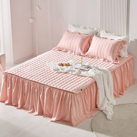 더자리 [Q]사계절 롱프릴 누빔 침대 패드스커트 풀세트