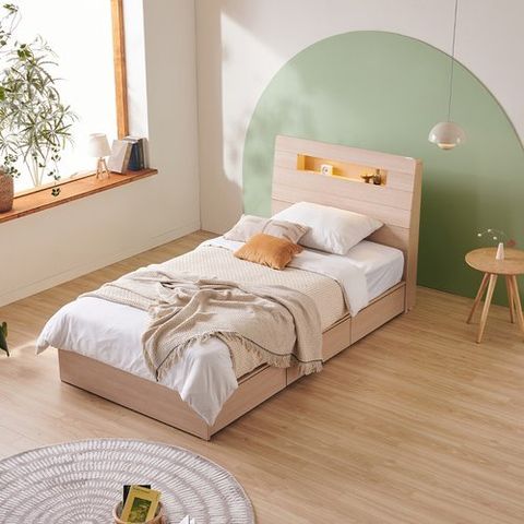 에몬스 샤이닝 온 LED 수납침대 SS(매트별도)