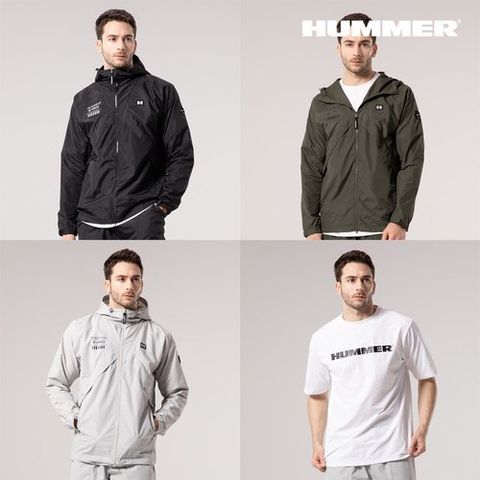 HUMMER 남성 H3 윈드브레이커+티셔츠 총2종