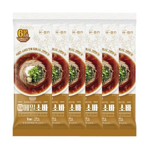 바로디미방 바로먹는 간편국수 메밀소바 140g X 6개입