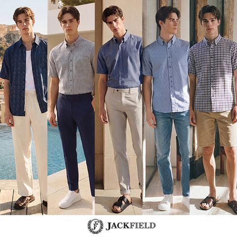 잭필드 26SS 남성 쿨 라이트 스판 셔츠 5종