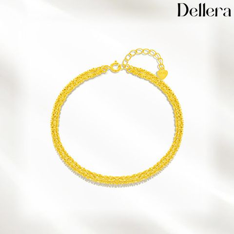 디엘라 실버 글리터 두줄 팔찌