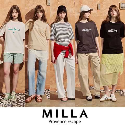 밀라 26SS 오가닉 면100 아트웍 티셔츠 5종