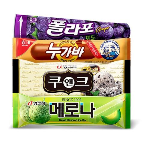 [빙그레]모두가 좋아하는 빙그레 해태 바 아이스크림 세트 40개입