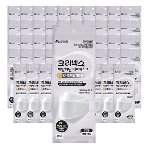 [크리넥스][KF-AD50매]크리넥스비말차단에어마스크(대형)(흰색)