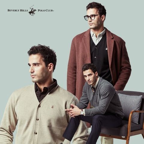 비버리힐즈폴로클럽 남성 클래식 WOOL 블렌드 가디건  2종