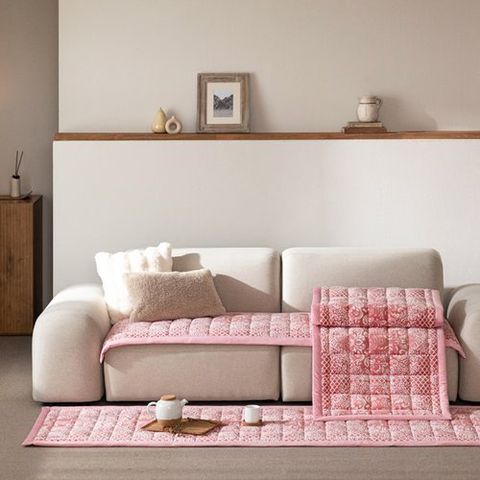 마르시아 [3인용]크리스탈 착색번아웃 극세사 소파패드