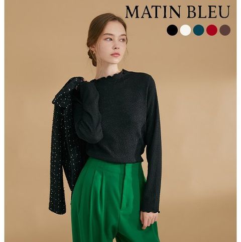 마틴블루 패턴 플리츠 블라우스 3종