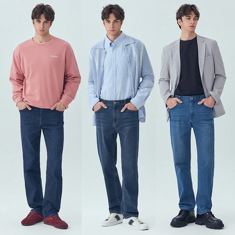 뱅뱅 26SS 남성 봄 라이크라 스트레이트 데님 3종