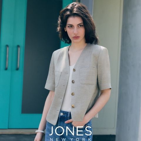 존스뉴욕 25 Summer 린넨라이크 반팔 재킷