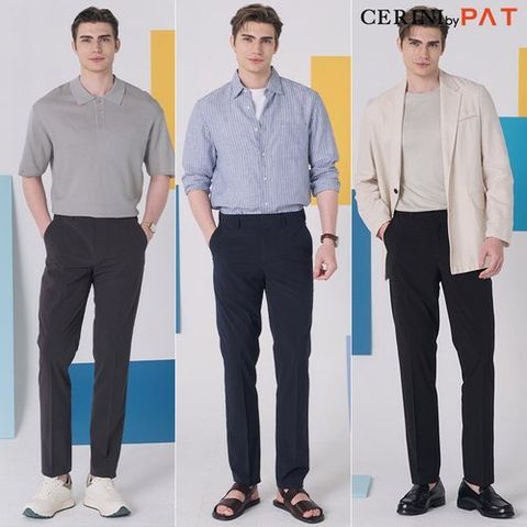 CERINI by PAT 남성 여름 냉감 릴렉스 팬츠 3종 세트 25m