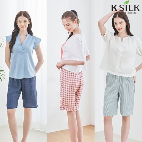 케이실크 (*) 국내생산 풍기인견 여성 파자마 (3종)