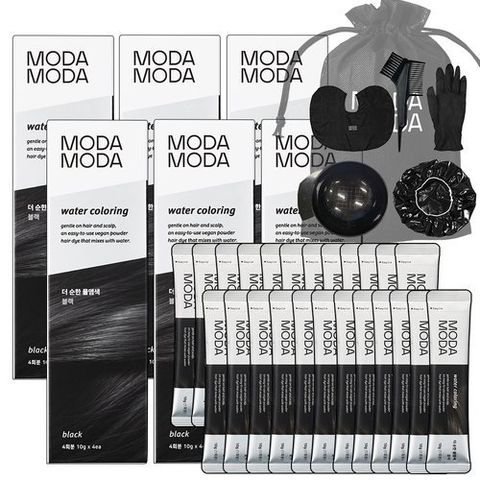 모다모다 더 순한 염색제10g*4매입*3박스+염색키트