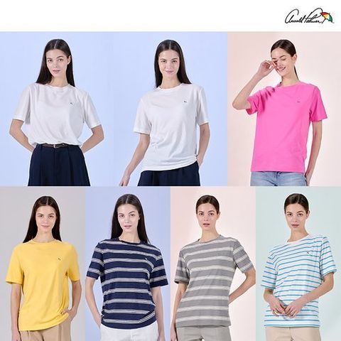 아놀드파마 (기획특가) 아놀드파마 여성 코튼 블렌디드 반팔 티셔츠 (7종)