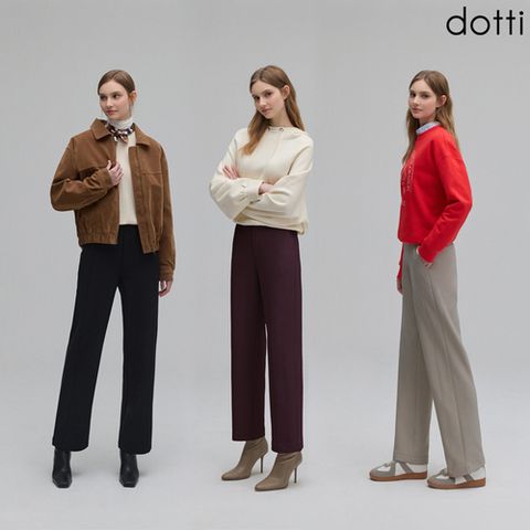도티 25FW 사방스판 세미 와이드 기모 본딩 팬츠 3종