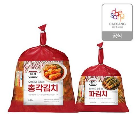 종가 총각김치2.3kg+파김치1kg