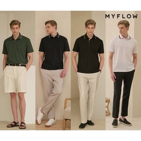 마이플로우 남성 썸머 카라 티셔츠 4종