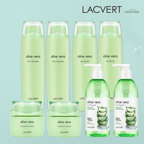 엘지생활건강 +라끄베르 알로에 베라 기초 4종 완벽 2세트(스킨 2병+에멀전 2병+크림 2병+수딩젤 2병)