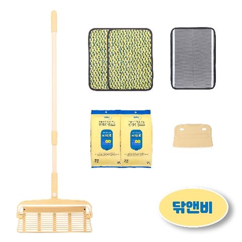 [닦앤비]리턴청소기 닦앤비 올인원 세트 (청소기 본체 + 걸레 2p + 정전기청소포 2p)