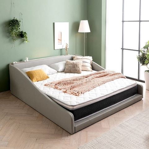 베디스 LED조명 저상형 수납침대 프레임 라지킹(LK) + 가드2개