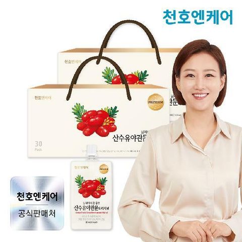 [천호엔케어] 산수유야관문 진액 오리지널 80ml 30팩 2박스/산수유즙 비수리