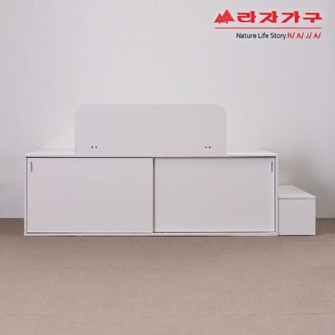 라자가구 비바 메가 수납 슬라이딩 침대 프레임 SS+가드+계단 LCW196