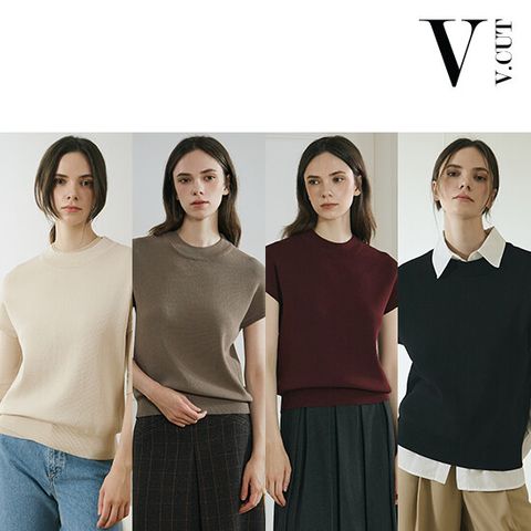 [카드 5%할인][런칭가69,900원→3만원↓]브이컷 하프넥 니트 4종