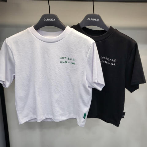 클라이드 여성 바스키아 크롭 반팔티셔츠 FOB TS785F 