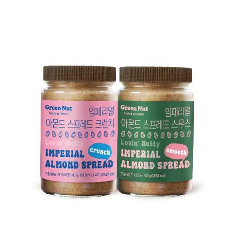 (C) 임페리얼 아몬드버터 크런치 1통+스무스 1통(400g*2통)