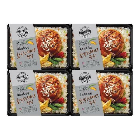 아워홈 온더고 냉동도시락 함박스테이크정식 310g 4개
