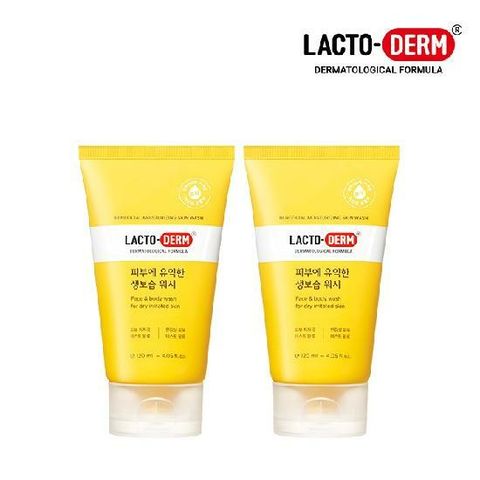 락토덤 피부에 유익한 생보습 워시 120ml x 2
