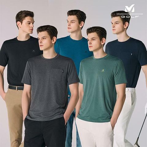 [삼성카드5%할인]25SS 밀레골프 남성 라운드반팔티 5종세트