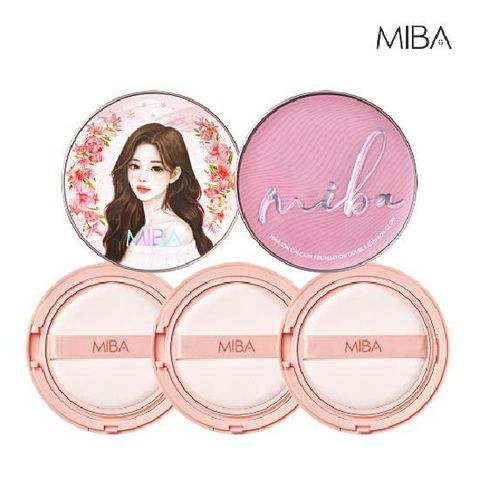 방송에서만] 미바 왕쿠션 시즌3 본품 (심플 케이스, 캐릭터케이스 각1)총 2개 리필 3개 