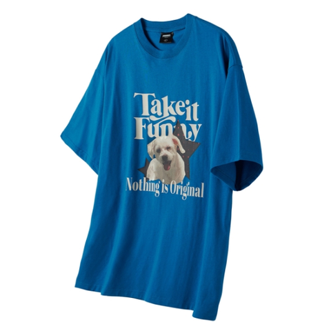 Take it Funny Pet 오버 반팔 블루