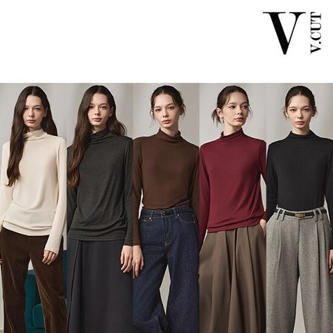 [삼성카드5%할인][런칭가59,900→2만원↓] 브이컷  기모 티블라우스 5종