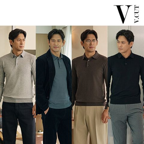 [삼성카드5%할인][브이컷] 남성 카라니트 4종