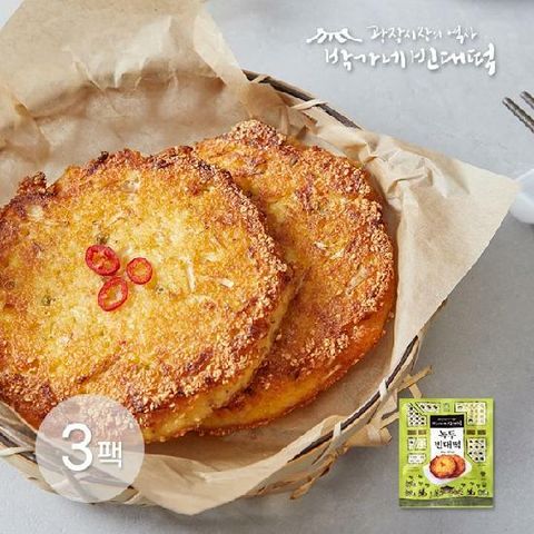  [박가네빈대떡] 녹두 빈대떡 360g x 3 (총 6장)*