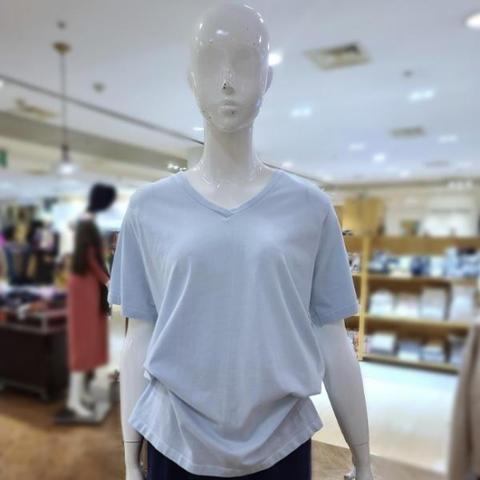 세컨스킨 NCWST3300 수피마코튼브이넥반팔티셔츠